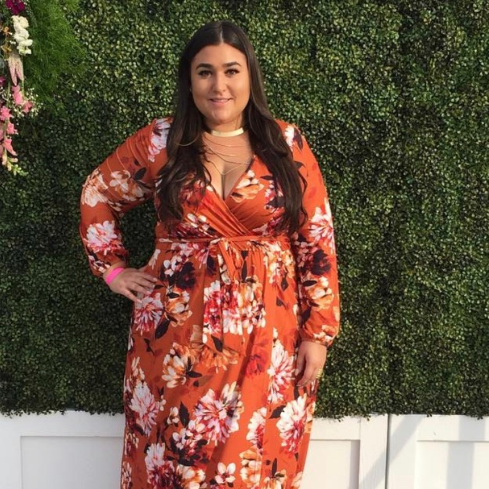 Beautiful plus size floral maxi dress